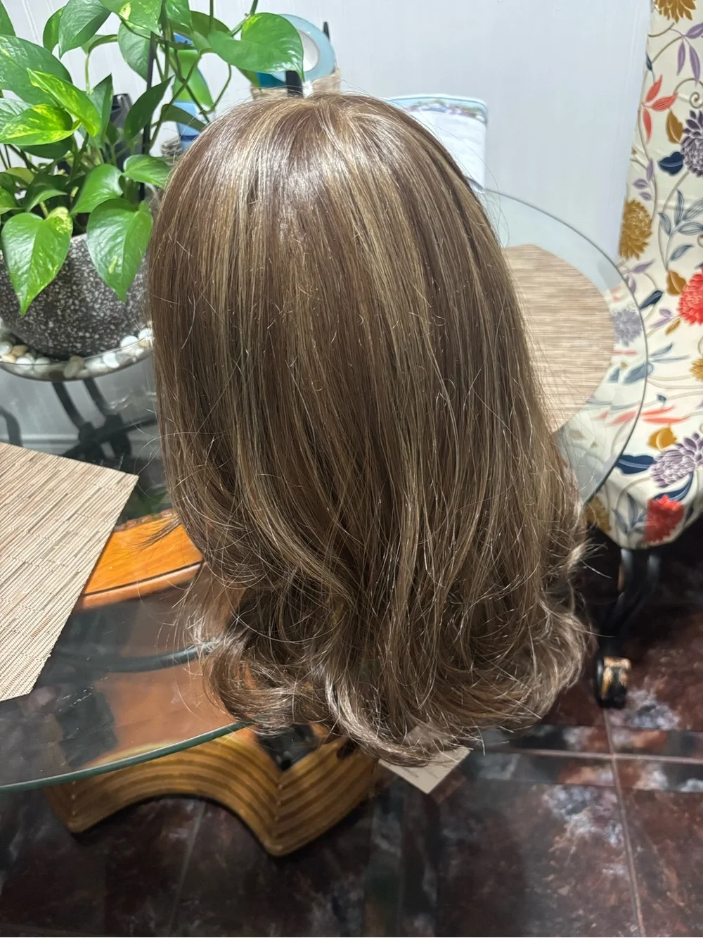 Jon renau long wig brown,mousse cake mono top hd synthetic 100% polyester
